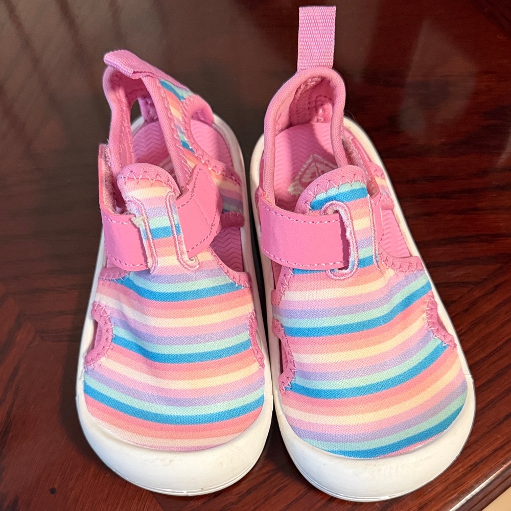 Roxy Kids Pink Multi-Stripe Water Shoes